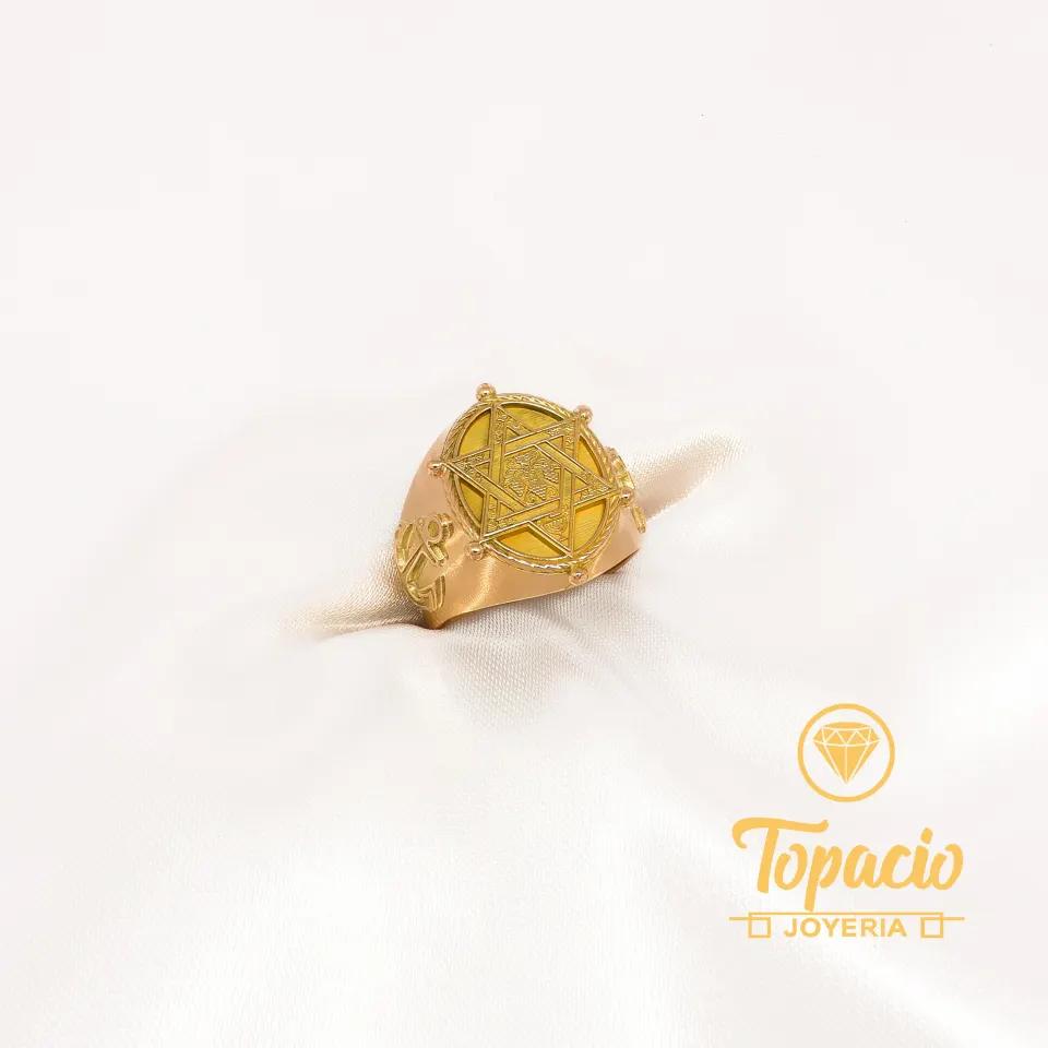 Anillo Estrella de David 18K