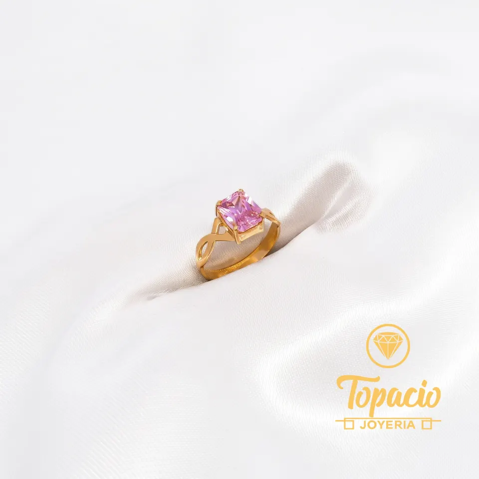 Anillo Infinito con Piedra 18K