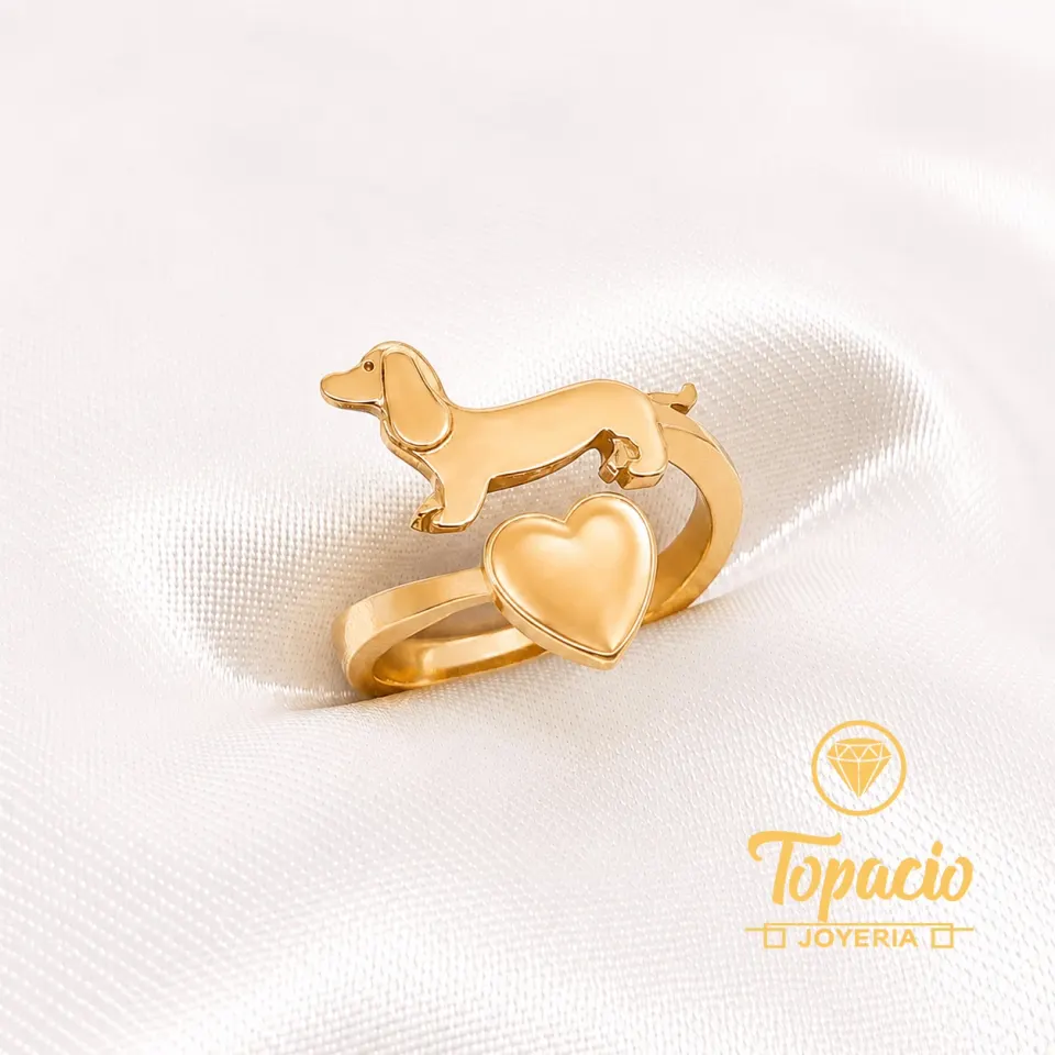 Anillo Mascota Corazón 18K