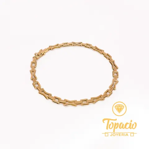 Pulsera Cartón Doble Curveado 18K