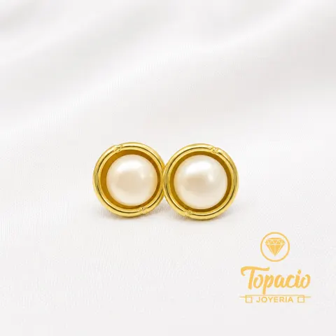 Aretes Perla 18K