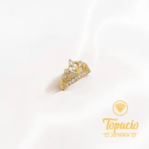 Anillo Corona Cerrada 18K