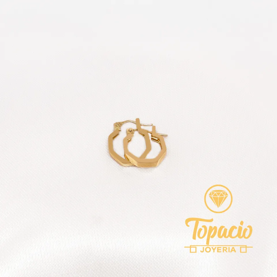 Argollas Hexagonales 18K