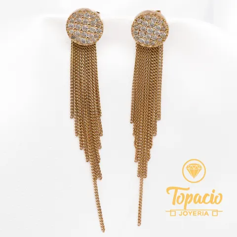 Aretes Cascada de Luz 18K