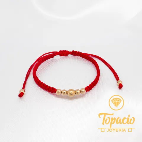 Pulsera Hilo Rojo 18K