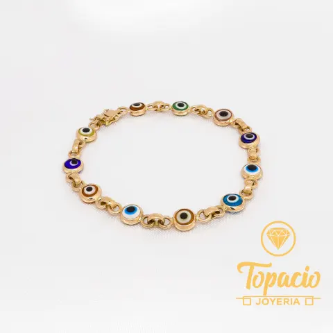 Pulsera Ojos Turcos 18K