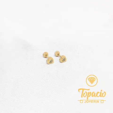 Aretes Corazón 18K