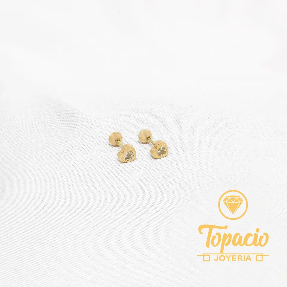 Aretes Corazón 18K