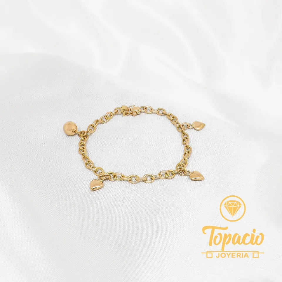 Pulsera con Dijes Colgantes 18K