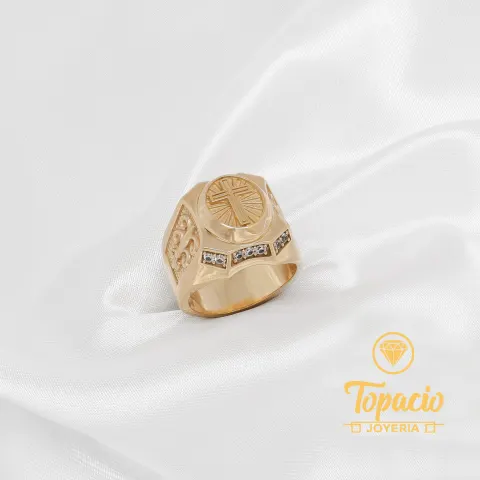 Anillo Cruz Personalizado 18K