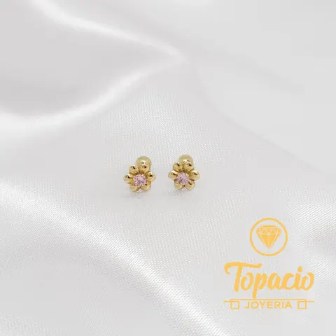Abridor Flor Rosada 18K