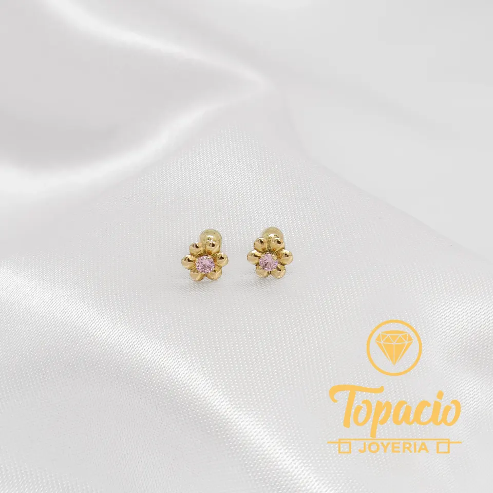 Abridor Flor Rosada 18K