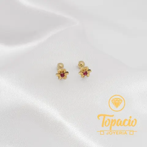 Abridor Flor Rojo 18K