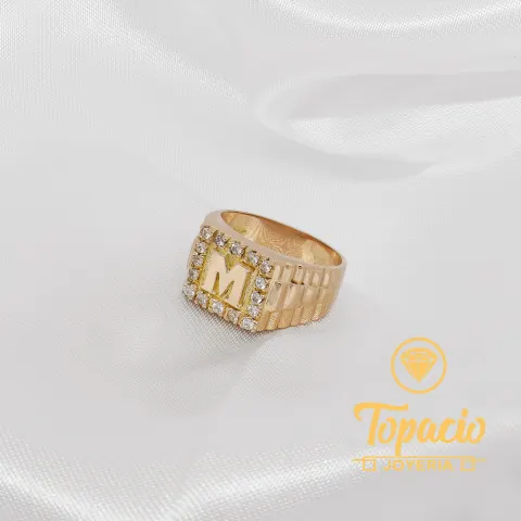 Anillo Rolex con Inicial Personalizado 18K