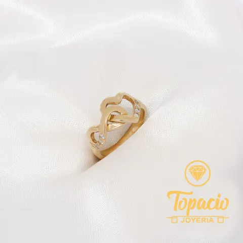 Anillo Infinito Corazón 18K