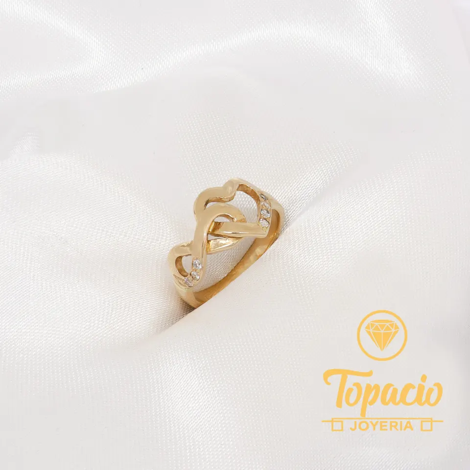 Anillo Infinito Corazón 18K