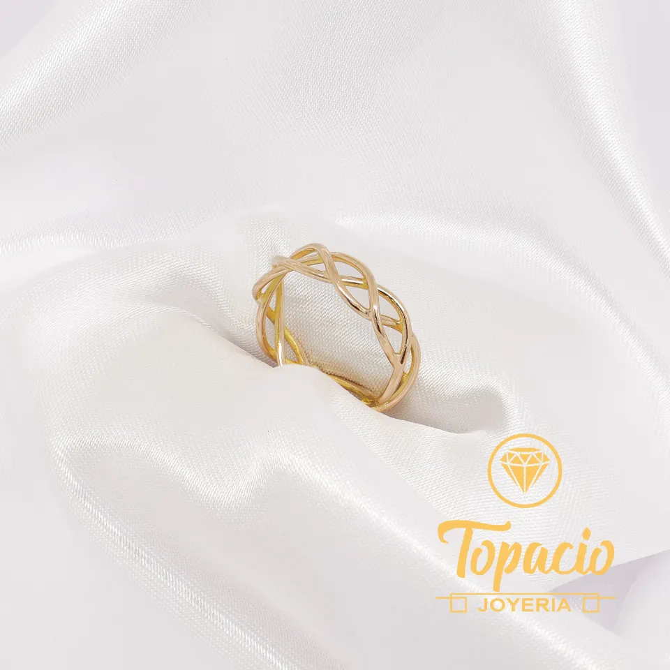 Anillo Infinito Trenzado 18K