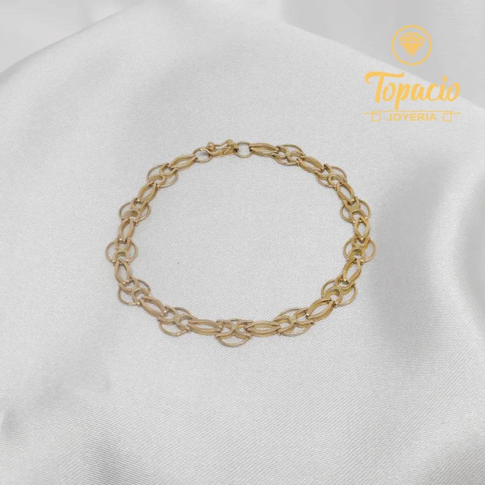 Pulsera Círculo Espiga Oval 18K