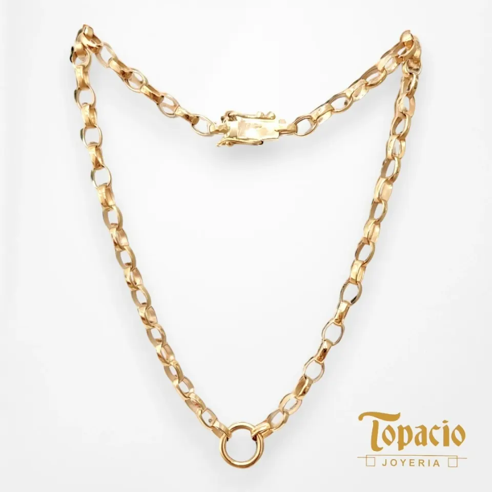 Collar Eslabón Oval 18K