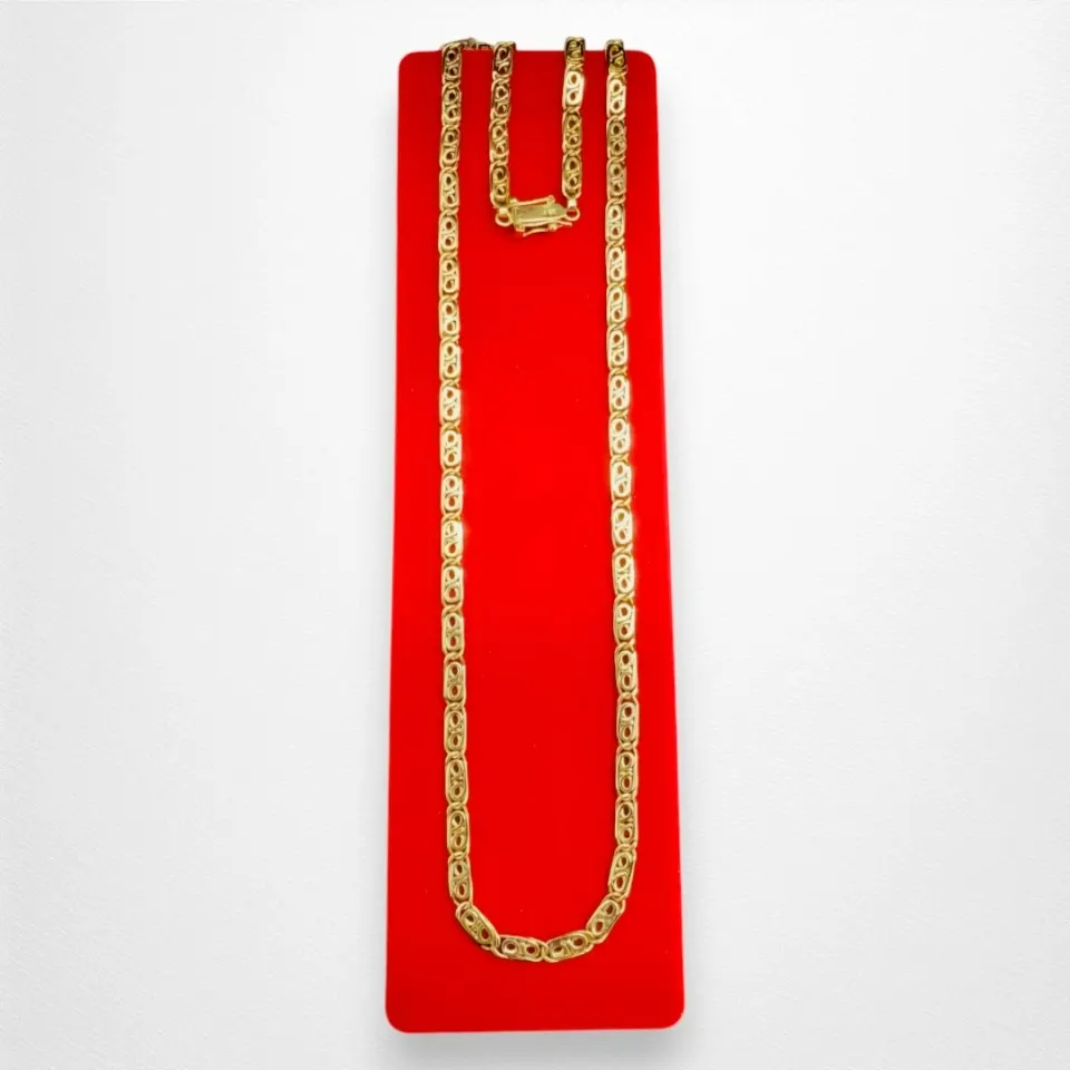 Cadena Eslabón Mónaco Chino 18K