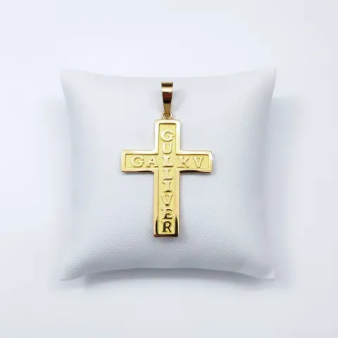 Dije Cruz Personalizada 18K