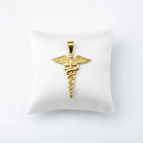 Dije Médico Caduceo 18K