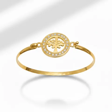 Puñera Árbol de la Vida con Piedras 18K