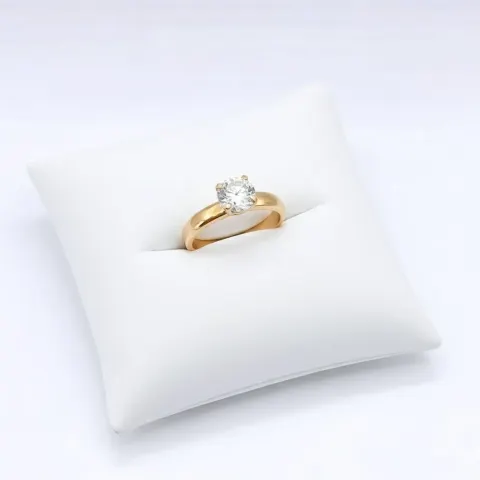 Anillo Solitario con Piedra 18K