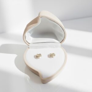 Aretes Corazón en Oro 18k