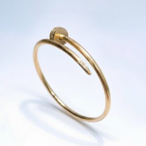 Puñera Clavo en Oro 18k con Detalles de Brillo