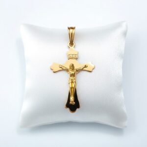 Dije Cruz Cristo INRI en Oro 18k