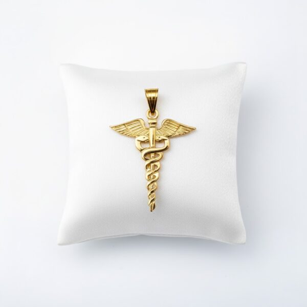 Dije Médico Caduceo en Oro 18k