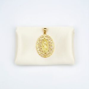 Dije Virgen de Guadalupe con Circonias en Oro 18k