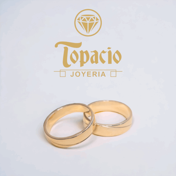 Aros con Bisel Curveados 18K