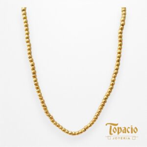 Cadena Esferas Pulidas en Oro 18k – Estilo Topacio