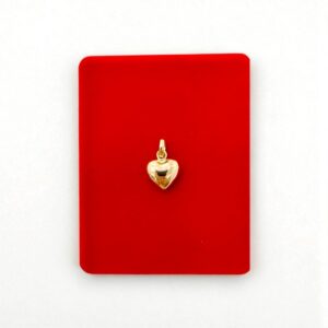 Dije Corazón Pulido en Oro 18k