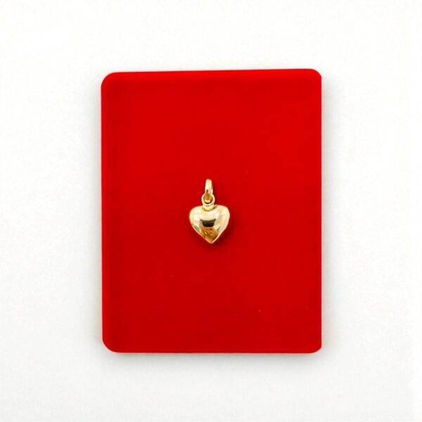 Dije Corazón Pulido en Oro 18k