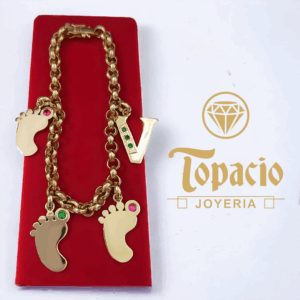 Pulsera Huellitas Inicial 18K