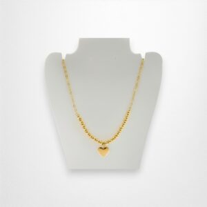 Cadena Corazón Esfera en Oro 18k