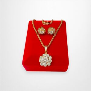 Set Flor de Luz en Oro 18k con Zirconias