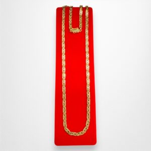 Cadena Eslabón Mónaco Chino en Oro 18k