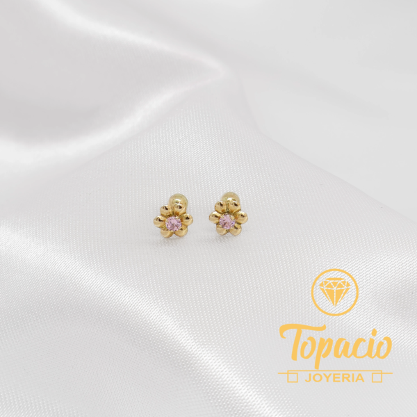 Abridor Flor Rosada 18K