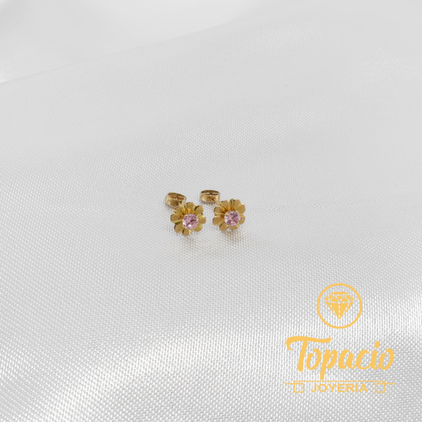 Abridor Flor Rosada 18K