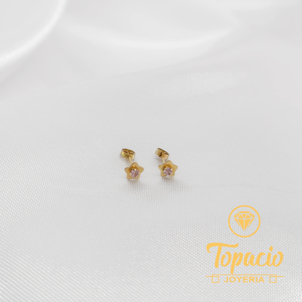 Abridor Estrella Rosada 18K