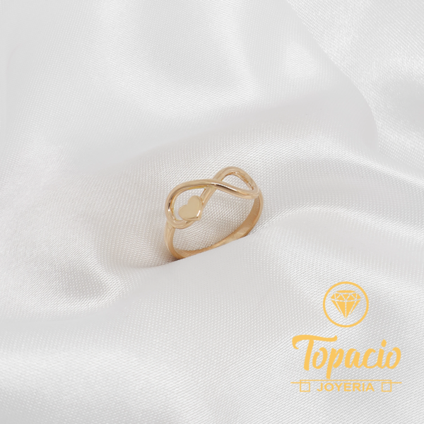 Anillo Infinito Corazón 18K