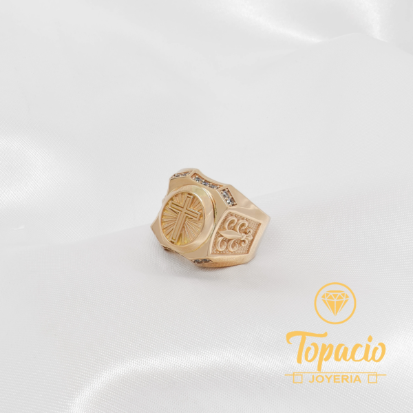 Anillo Cruz Personalizado 18K