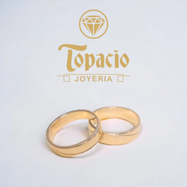 Aros con Bisel Curveados 18K