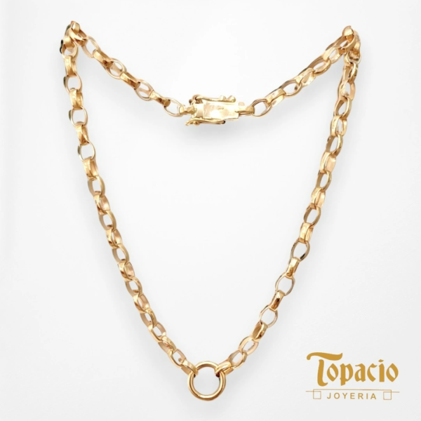 Collar Eslabón Oval 18K