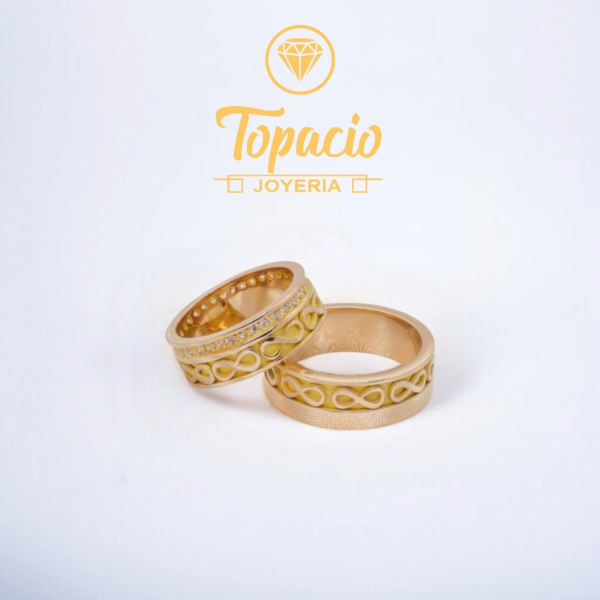 Aros Infinito Personalizados 18K