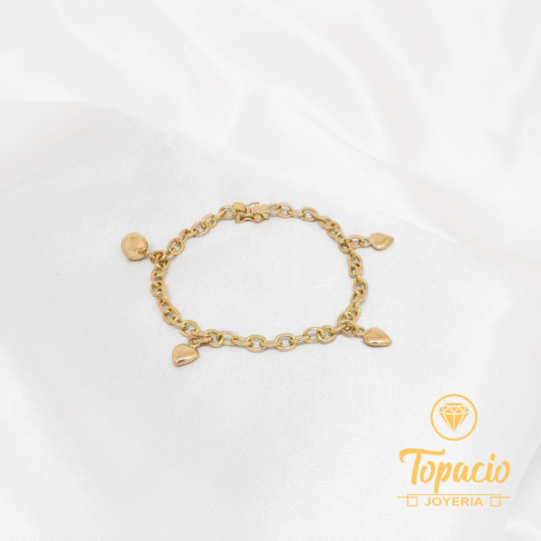 Pulsera con Dijes Colgantes 18K